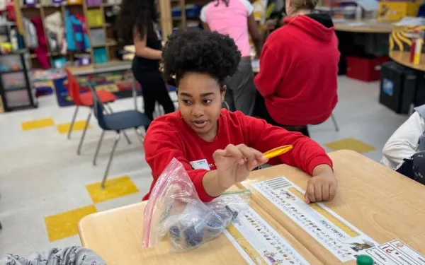 WOW Volunteering working with elementary students